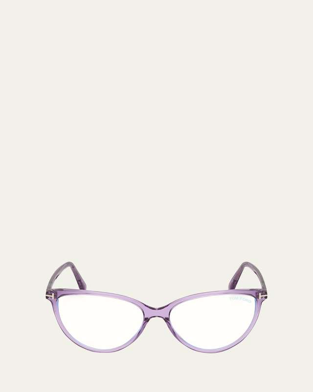 Blue Light Blocking Round Acetate Optical Glasses
